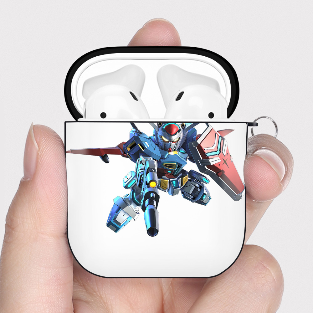 （画像用） 機動戦士ガンダム Mobile Suit Gundam AirPods 第2世代保護ケース ハードシェル ブラック 耐衝撃・防指紋・カラビナ付き
