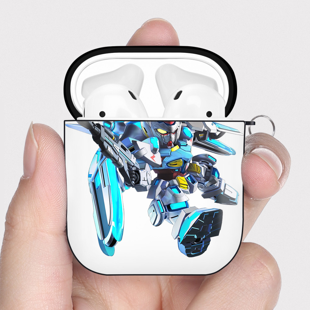 （画像用） 機動戦士ガンダム Mobile Suit Gundam AirPods 第2世代保護ケース ハードシェル ブラック 耐衝撃・防指紋・カラビナ付き