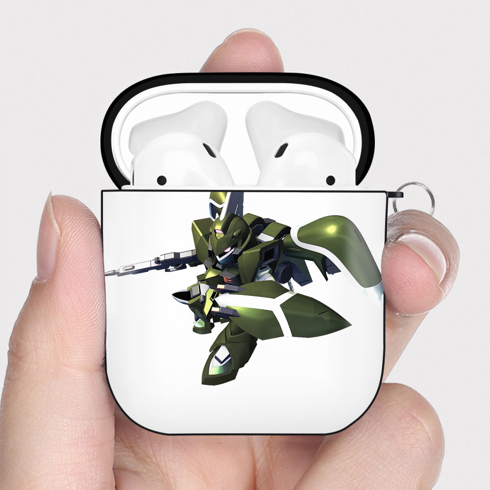 （画像用） 機動戦士ガンダム Mobile Suit Gundam AirPods 第2世代保護ケース ハードシェル ブラック 耐衝撃・防指紋・カラビナ付き