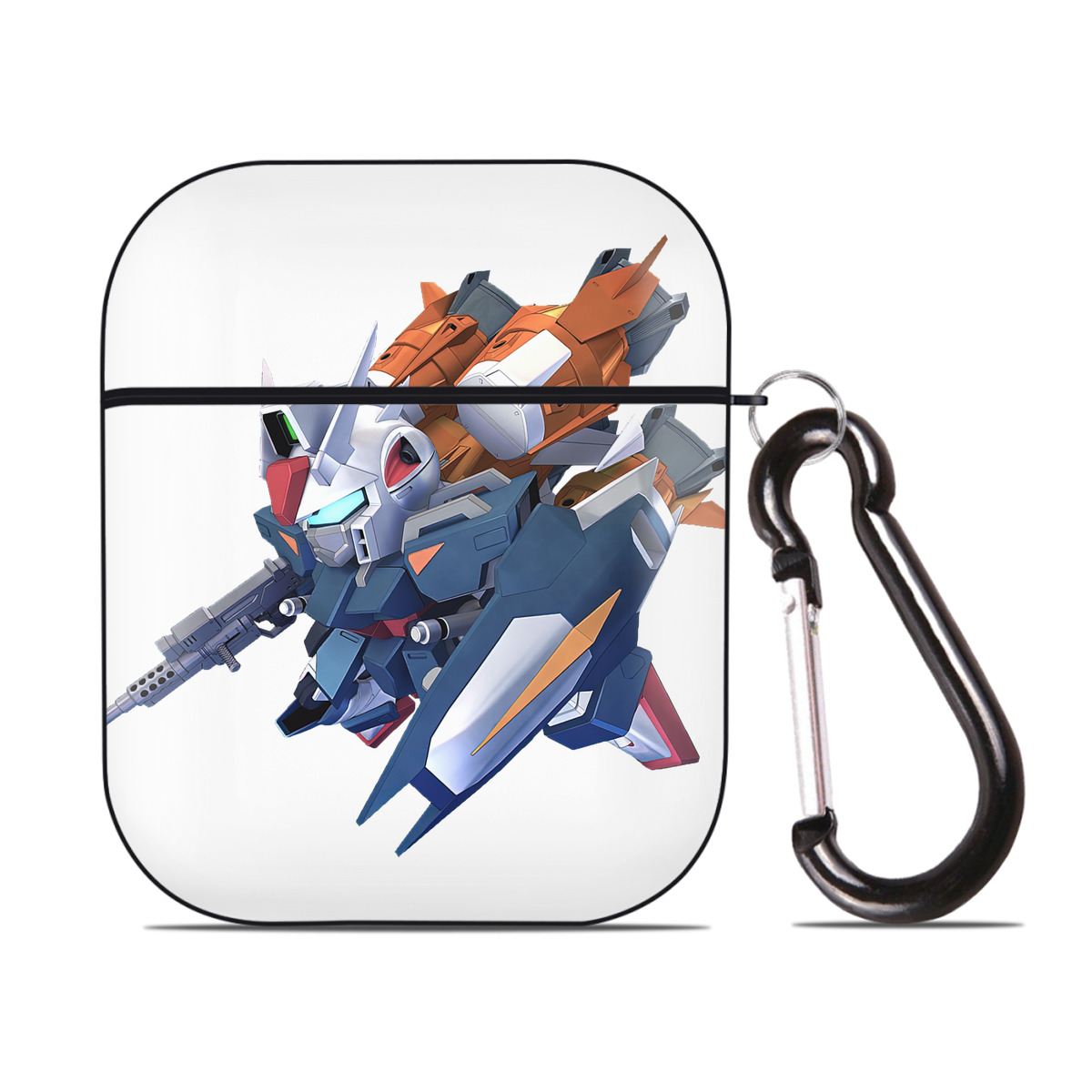 （画像用） 機動戦士ガンダム Mobile Suit Gundam AirPods 第2世代保護ケース ハードシェル ブラック 耐衝撃・防指紋・カラビナ付き