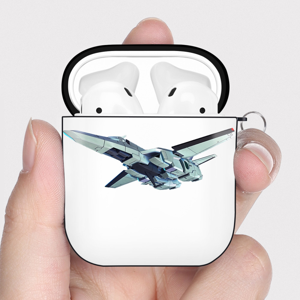 （画像用） 機動戦士ガンダム Mobile Suit Gundam AirPods 第2世代保護ケース ハードシェル ブラック 耐衝撃・防指紋・カラビナ付き