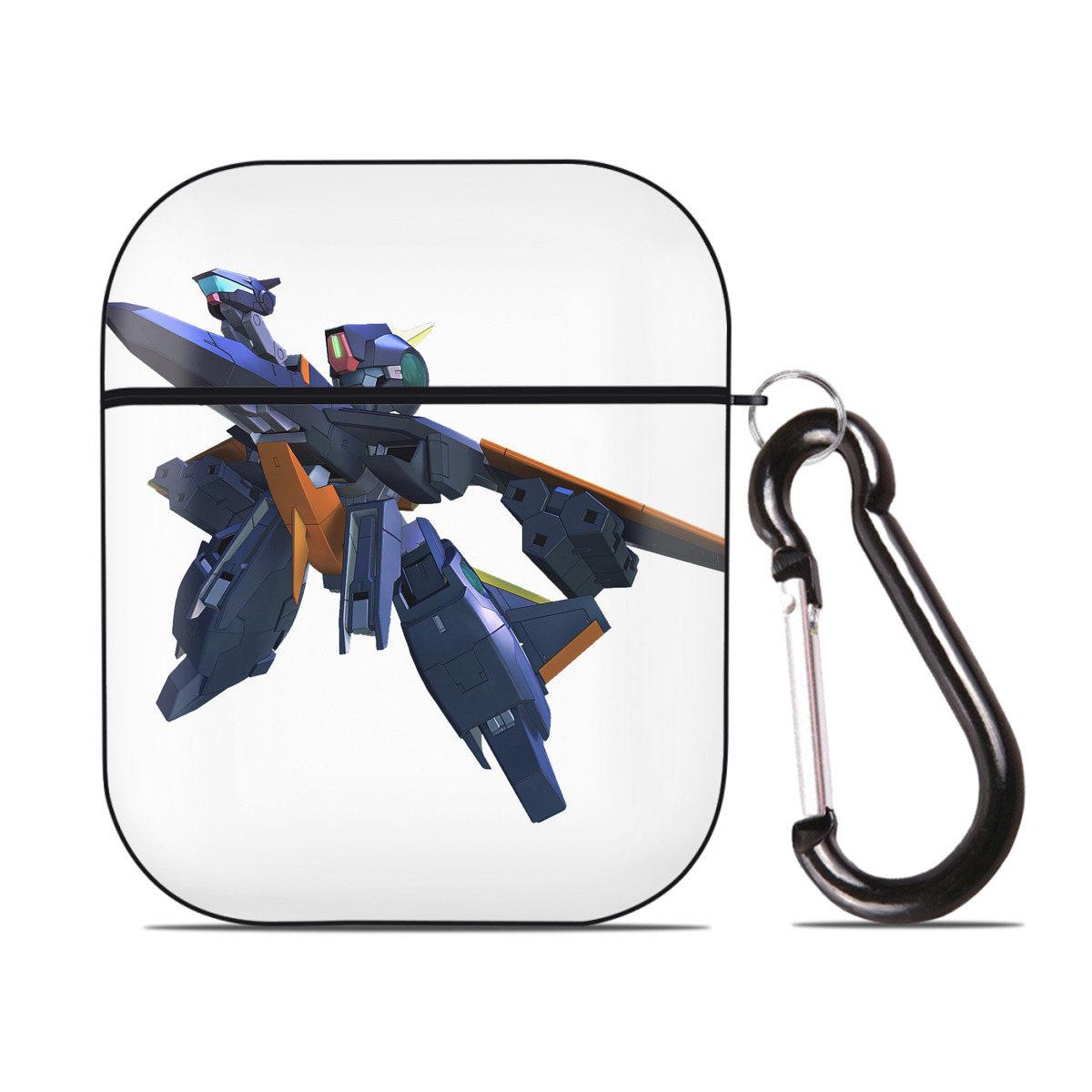 （画像用） 機動戦士ガンダム Mobile Suit Gundam AirPods 第2世代保護ケース ハードシェル ブラック 耐衝撃・防指紋・カラビナ付き
