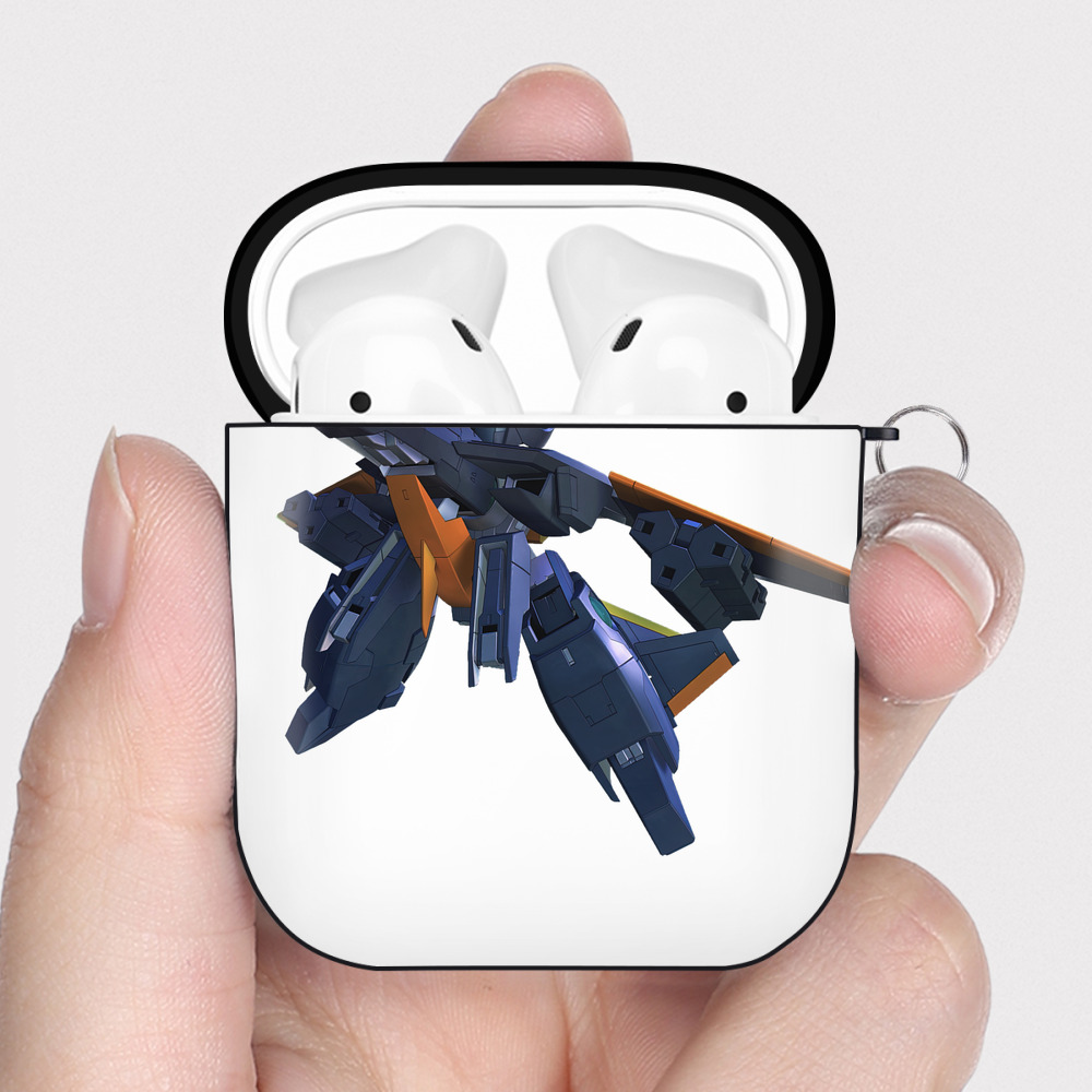 （画像用） 機動戦士ガンダム Mobile Suit Gundam AirPods 第2世代保護ケース ハードシェル ブラック 耐衝撃・防指紋・カラビナ付き