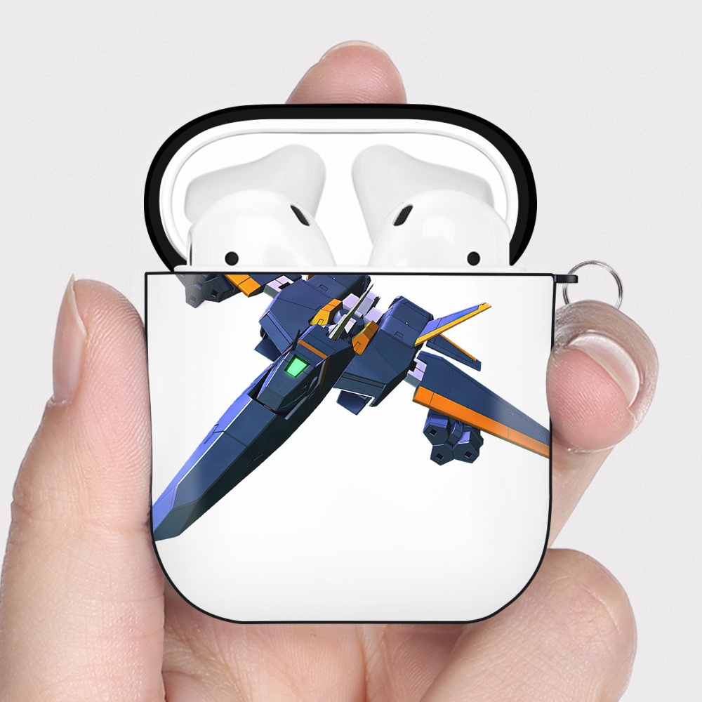 （画像用） 機動戦士ガンダム Mobile Suit Gundam AirPods 第2世代保護ケース ハードシェル ブラック 耐衝撃・防指紋・カラビナ付き