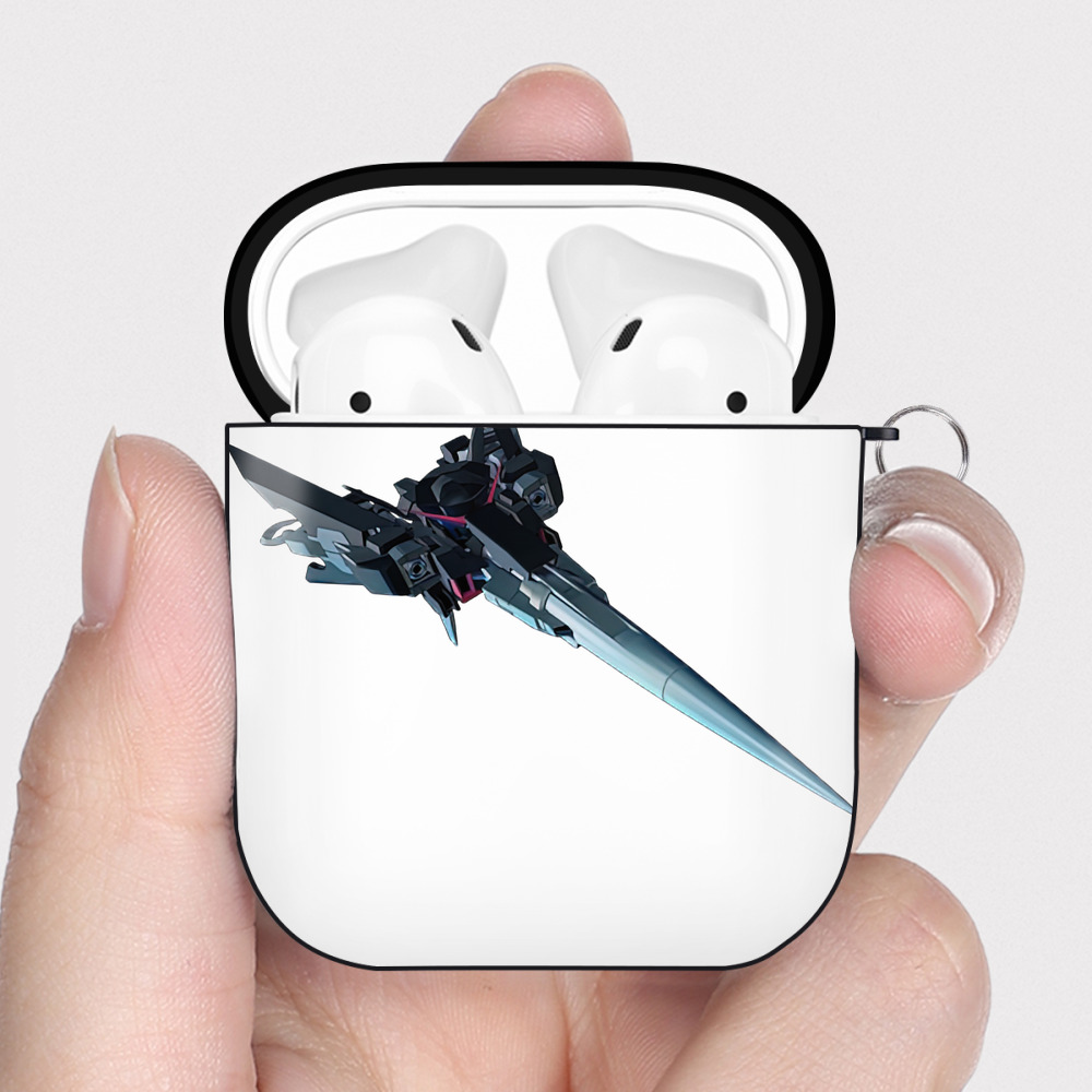 （画像用） 機動戦士ガンダム Mobile Suit Gundam AirPods 第2世代保護ケース ハードシェル ブラック 耐衝撃・防指紋・カラビナ付き
