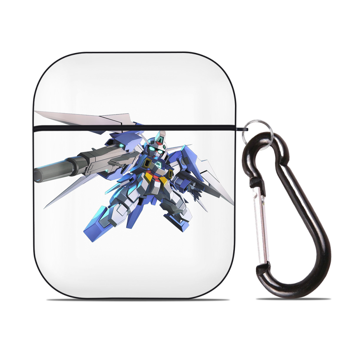 （画像用） 機動戦士ガンダム Mobile Suit Gundam AirPods 第2世代保護ケース ハードシェル ブラック 耐衝撃・防指紋・カラビナ付き