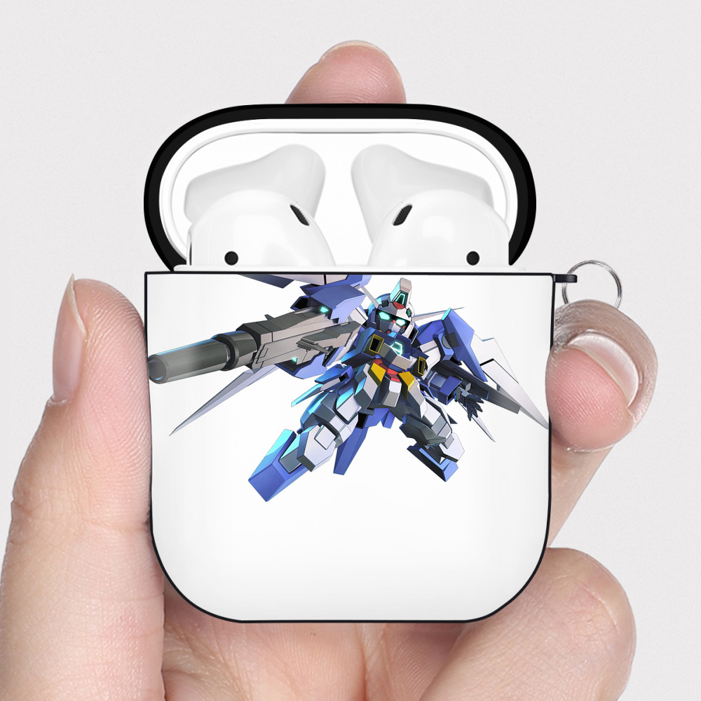 （画像用） 機動戦士ガンダム Mobile Suit Gundam AirPods 第2世代保護ケース ハードシェル ブラック 耐衝撃・防指紋・カラビナ付き