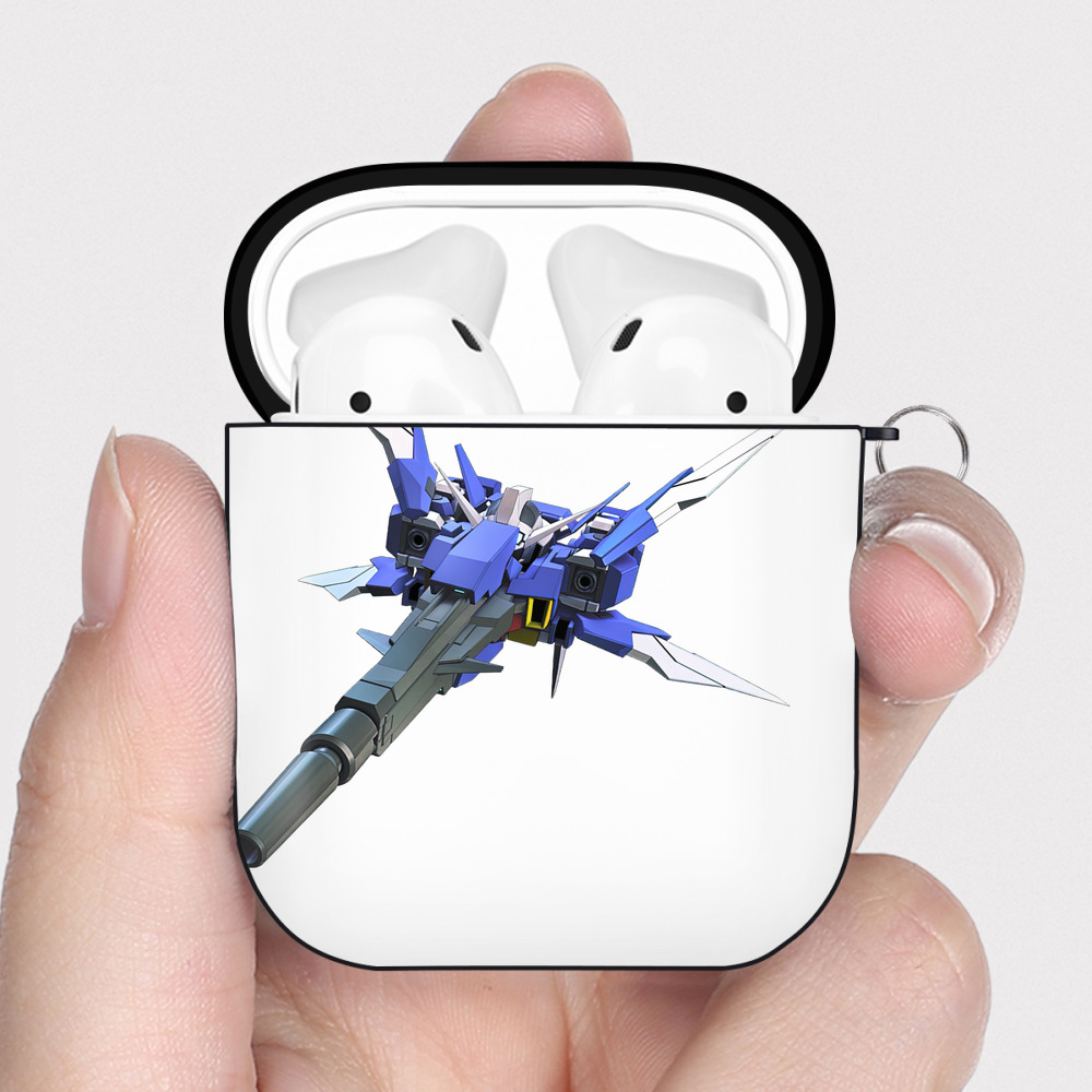 （画像用） 機動戦士ガンダム Mobile Suit Gundam AirPods 第2世代保護ケース ハードシェル ブラック 耐衝撃・防指紋・カラビナ付き