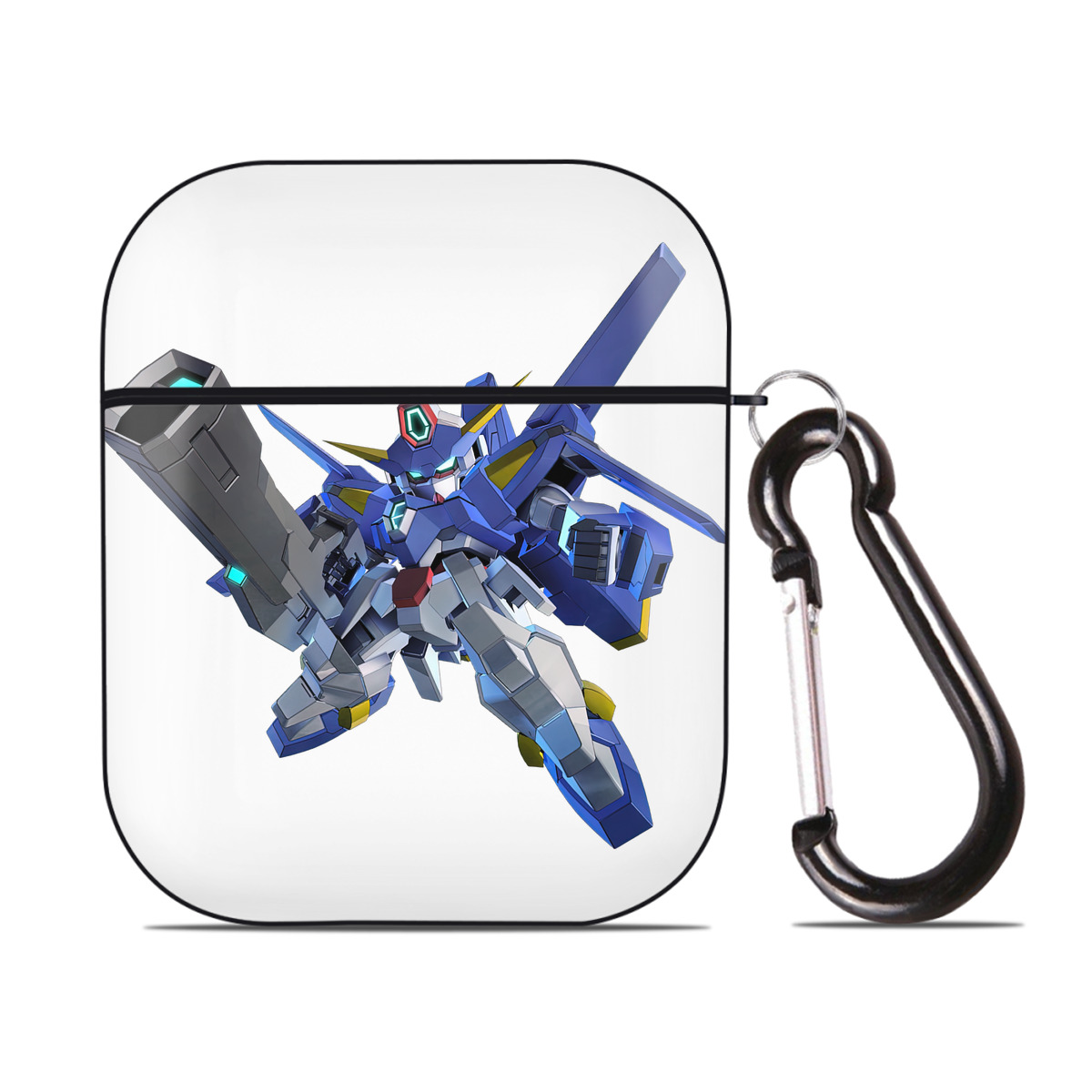 （画像用） 機動戦士ガンダム Mobile Suit Gundam AirPods 第2世代保護ケース ハードシェル ブラック 耐衝撃・防指紋・カラビナ付き