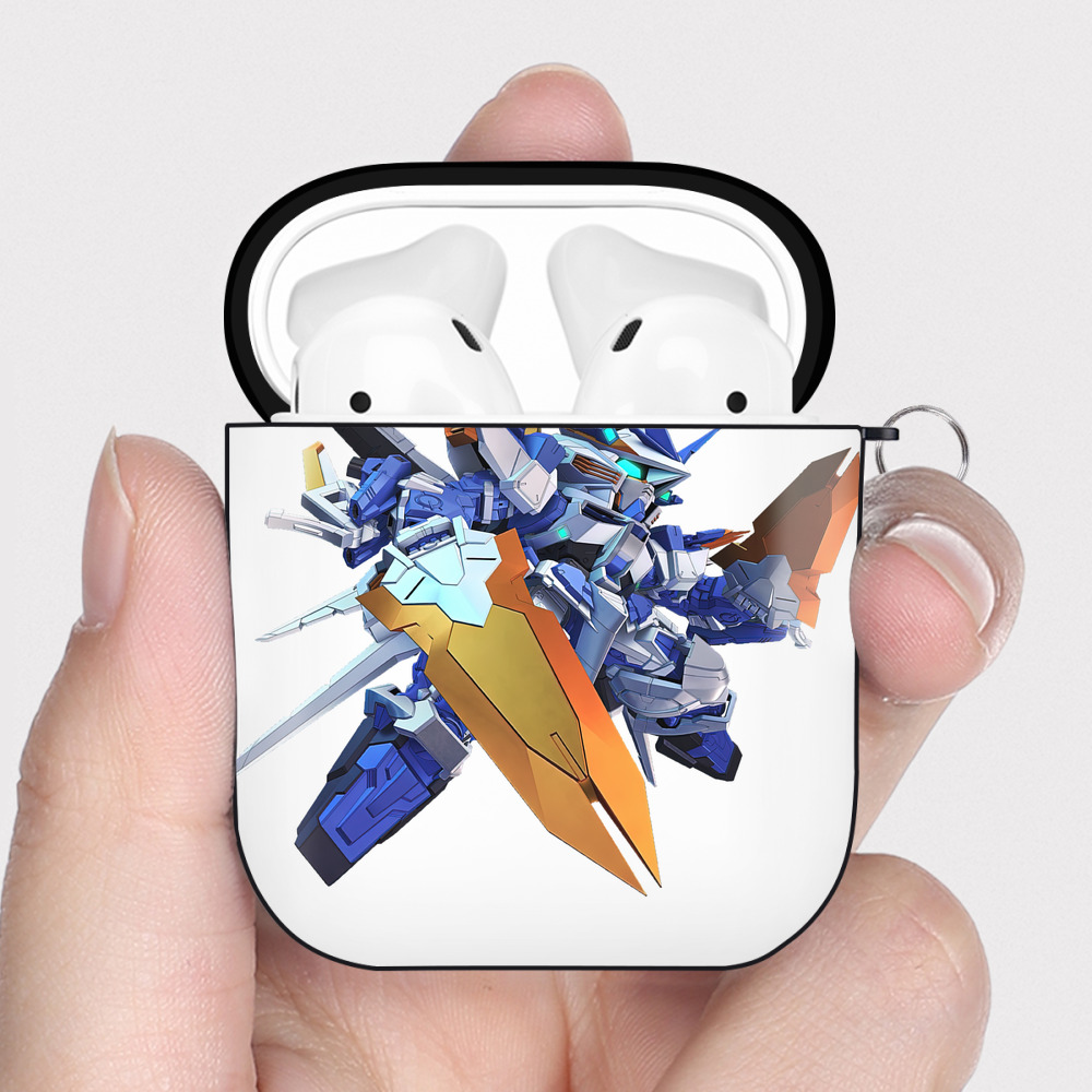 （画像用） 機動戦士ガンダム Mobile Suit Gundam AirPods 第2世代保護ケース ハードシェル ブラック 耐衝撃・防指紋・カラビナ付き