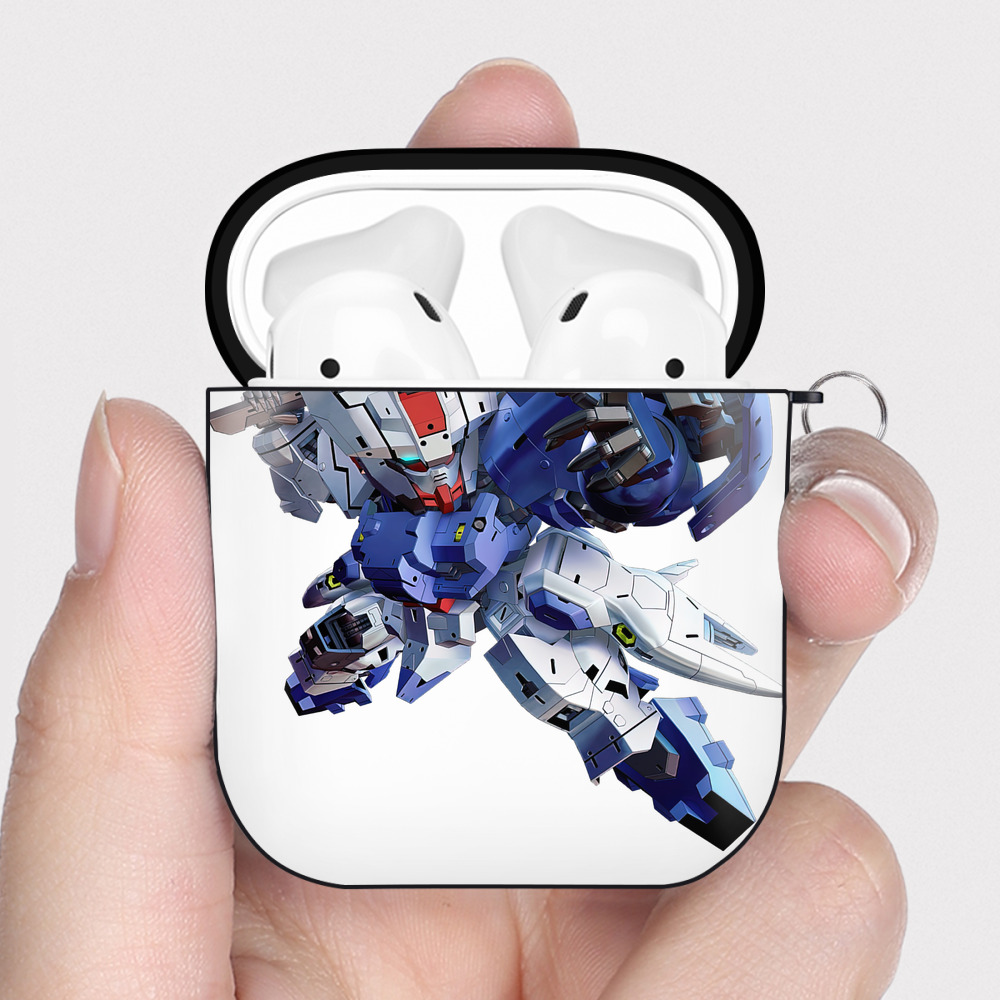 （画像用） 機動戦士ガンダム Mobile Suit Gundam AirPods 第2世代保護ケース ハードシェル ブラック 耐衝撃・防指紋・カラビナ付き