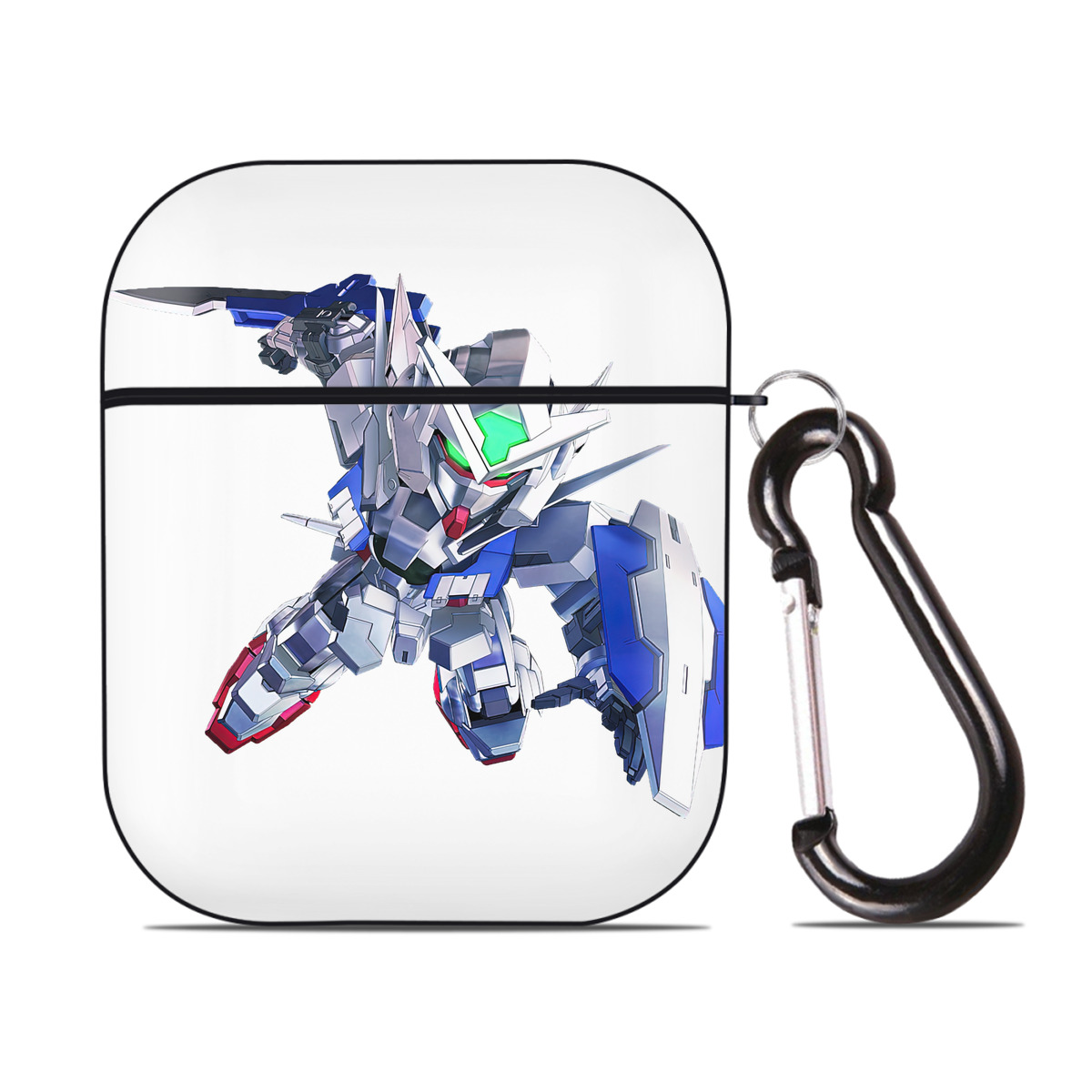 （画像用） 機動戦士ガンダム Mobile Suit Gundam AirPods 第2世代保護ケース ハードシェル ブラック 耐衝撃・防指紋・カラビナ付き