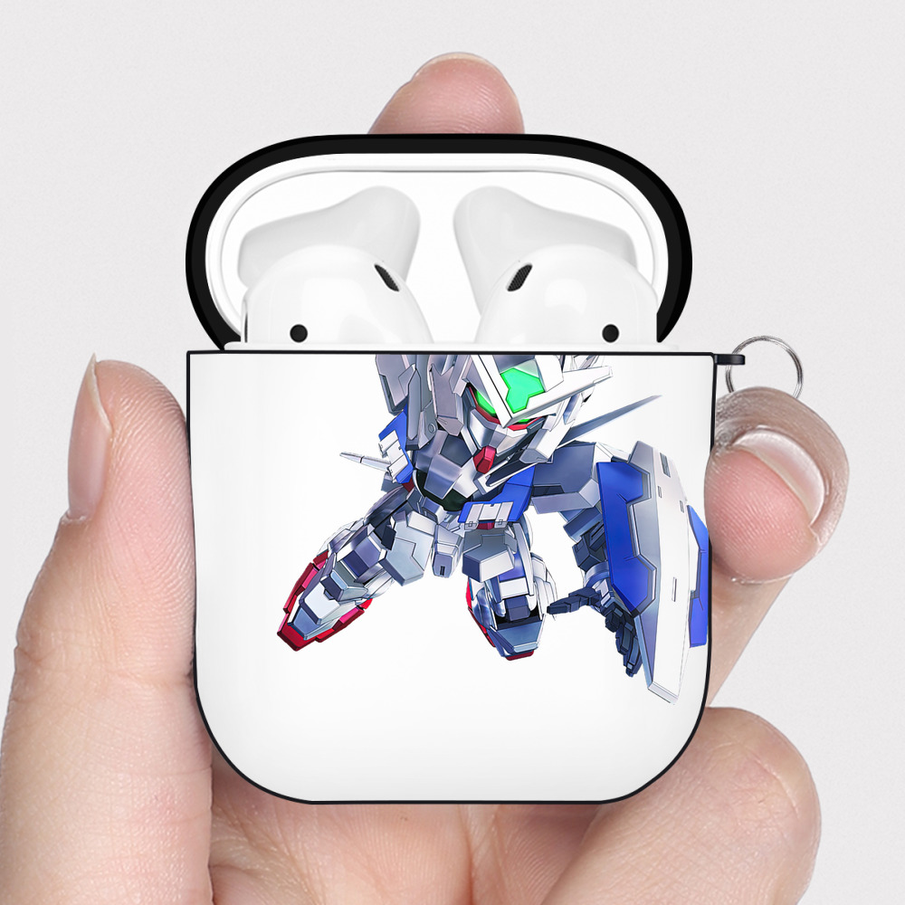 （画像用） 機動戦士ガンダム Mobile Suit Gundam AirPods 第2世代保護ケース ハードシェル ブラック 耐衝撃・防指紋・カラビナ付き