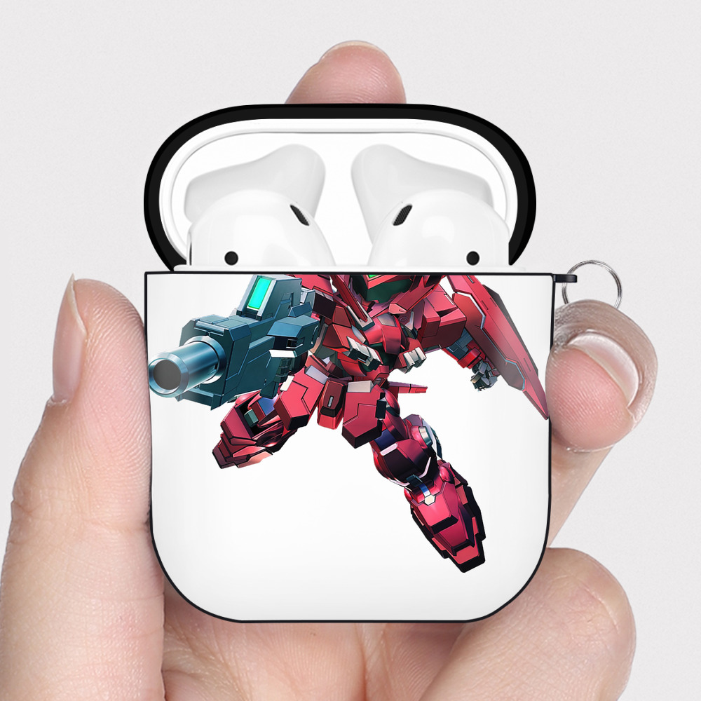 （画像用） 機動戦士ガンダム Mobile Suit Gundam AirPods 第2世代保護ケース ハードシェル ブラック 耐衝撃・防指紋・カラビナ付き