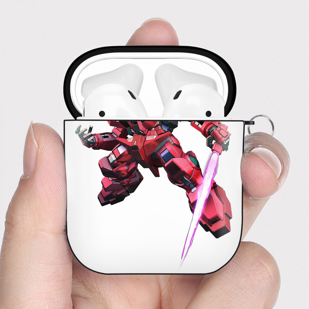 （画像用） 機動戦士ガンダム Mobile Suit Gundam AirPods 第2世代保護ケース ハードシェル ブラック 耐衝撃・防指紋・カラビナ付き