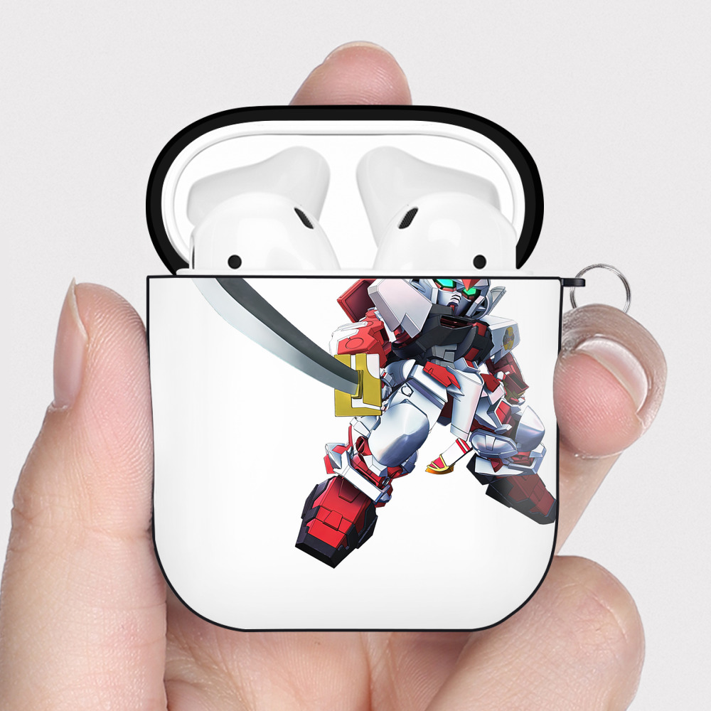 （画像用） 機動戦士ガンダム Mobile Suit Gundam AirPods 第2世代保護ケース ハードシェル ブラック 耐衝撃・防指紋・カラビナ付き