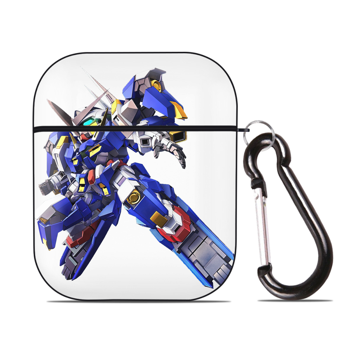 （画像用） 機動戦士ガンダム Mobile Suit Gundam AirPods 第2世代保護ケース ハードシェル ブラック 耐衝撃・防指紋・カラビナ付き
