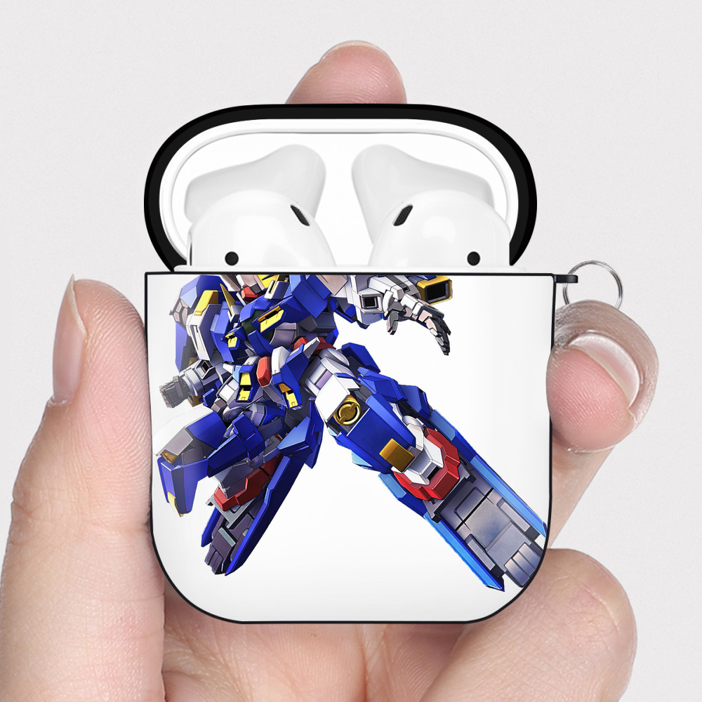 （画像用） 機動戦士ガンダム Mobile Suit Gundam AirPods 第2世代保護ケース ハードシェル ブラック 耐衝撃・防指紋・カラビナ付き