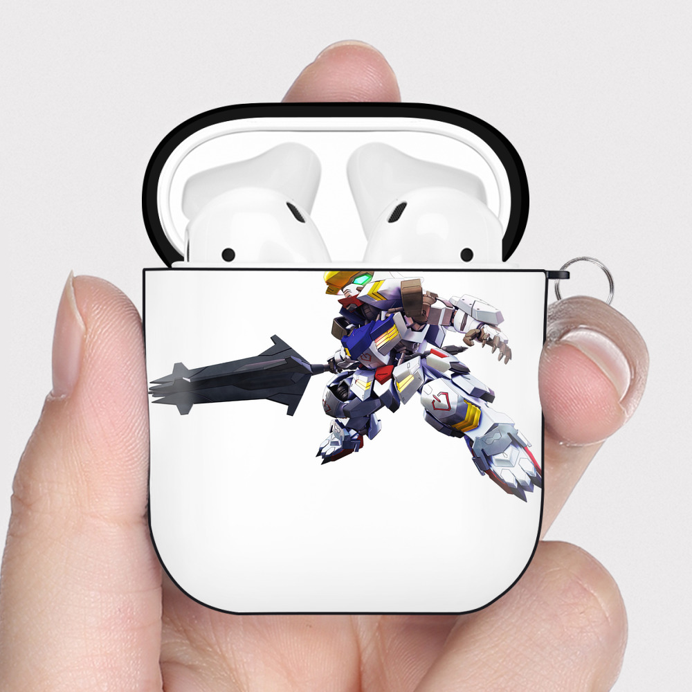 （画像用） 機動戦士ガンダム Mobile Suit Gundam AirPods 第2世代保護ケース ハードシェル ブラック 耐衝撃・防指紋・カラビナ付き