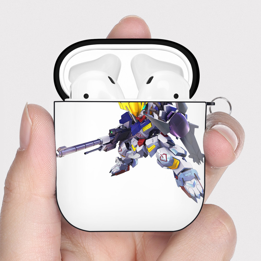 （画像用） 機動戦士ガンダム Mobile Suit Gundam AirPods 第2世代保護ケース ハードシェル ブラック 耐衝撃・防指紋・カラビナ付き