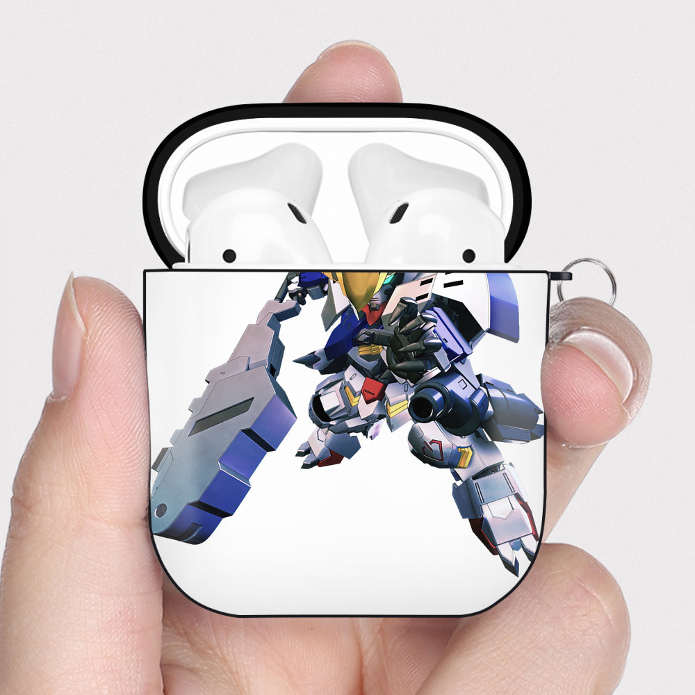 （画像用） 機動戦士ガンダム Mobile Suit Gundam AirPods 第2世代保護ケース ハードシェル ブラック 耐衝撃・防指紋・カラビナ付き