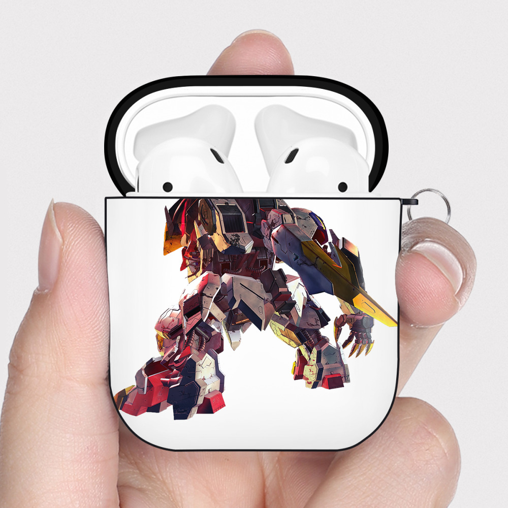 （画像用） 機動戦士ガンダム Mobile Suit Gundam AirPods 第2世代保護ケース ハードシェル ブラック 耐衝撃・防指紋・カラビナ付き