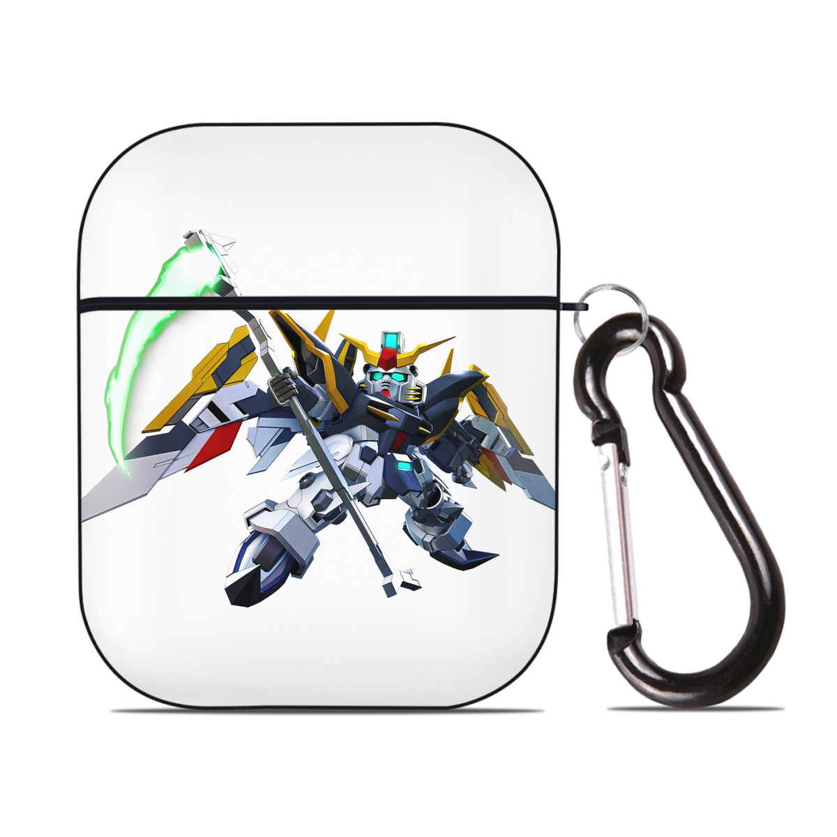 （画像用） 機動戦士ガンダム Mobile Suit Gundam AirPods 第2世代保護ケース ハードシェル ブラック 耐衝撃・防指紋・カラビナ付き