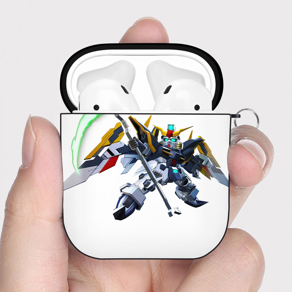 （画像用） 機動戦士ガンダム Mobile Suit Gundam AirPods 第2世代保護ケース ハードシェル ブラック 耐衝撃・防指紋・カラビナ付き