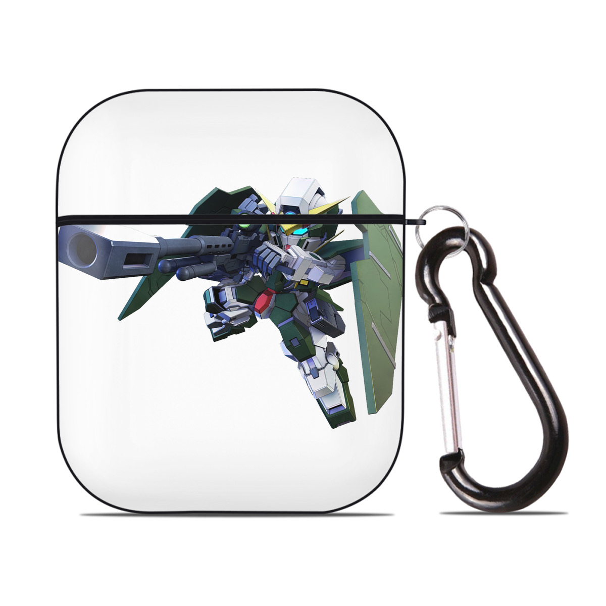 （画像用） 機動戦士ガンダム Mobile Suit Gundam AirPods 第2世代保護ケース ハードシェル ブラック 耐衝撃・防指紋・カラビナ付き