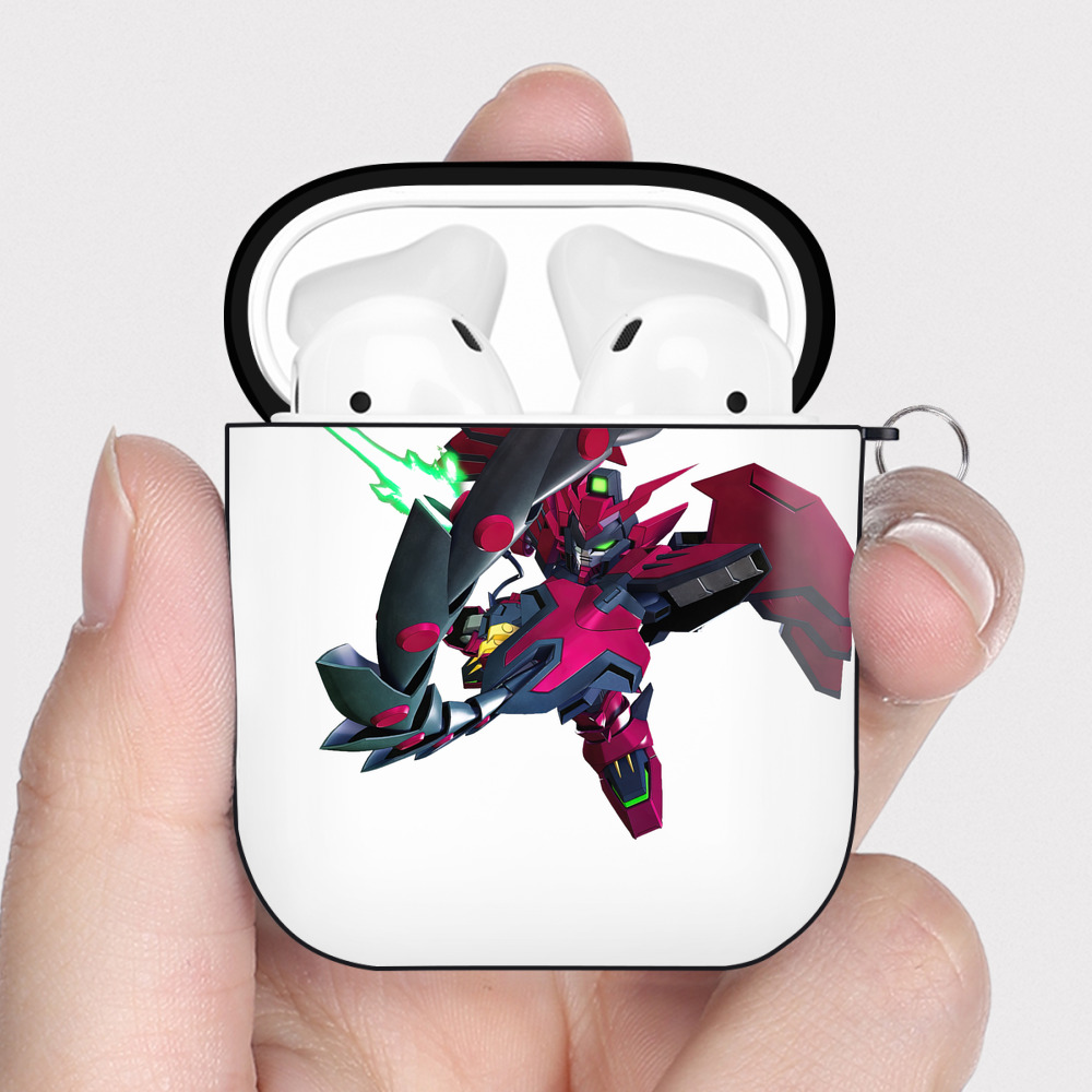 （画像用） 機動戦士ガンダム Mobile Suit Gundam AirPods 第2世代保護ケース ハードシェル ブラック 耐衝撃・防指紋・カラビナ付き