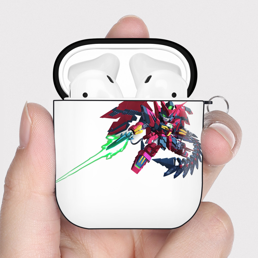 （画像用） 機動戦士ガンダム Mobile Suit Gundam AirPods 第2世代保護ケース ハードシェル ブラック 耐衝撃・防指紋・カラビナ付き