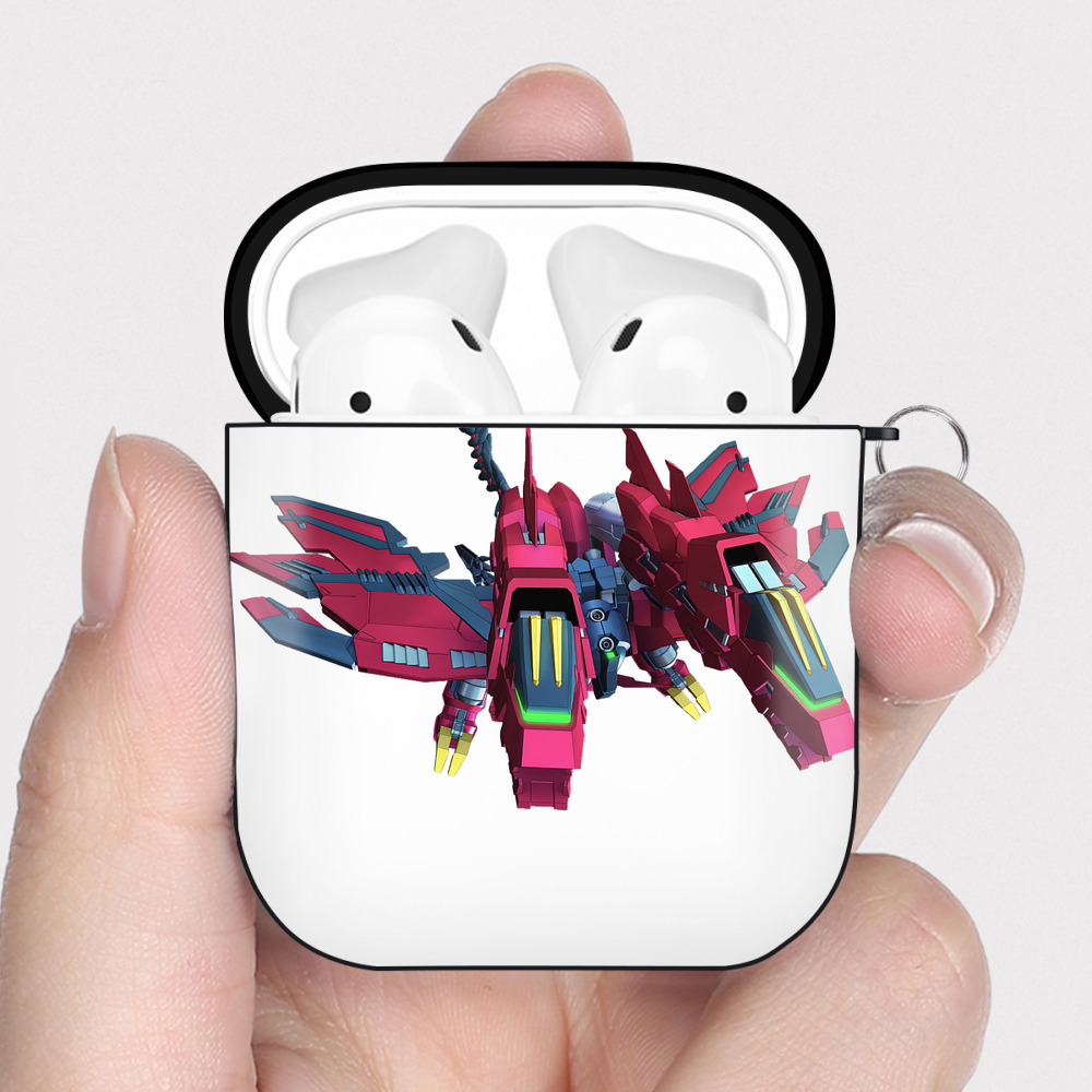 （画像用） 機動戦士ガンダム Mobile Suit Gundam AirPods 第2世代保護ケース ハードシェル ブラック 耐衝撃・防指紋・カラビナ付き
