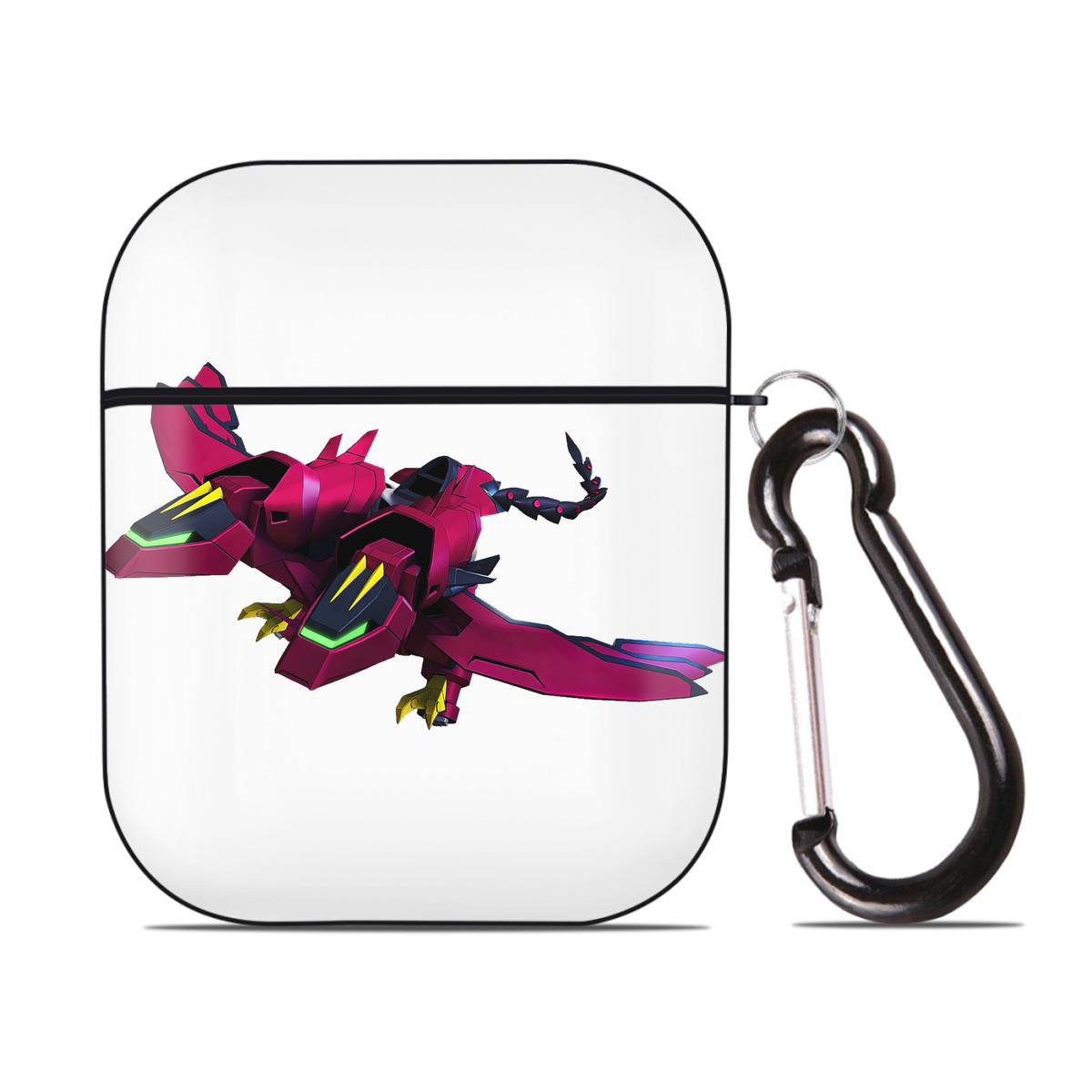 （画像用） 機動戦士ガンダム Mobile Suit Gundam AirPods 第2世代保護ケース ハードシェル ブラック 耐衝撃・防指紋・カラビナ付き