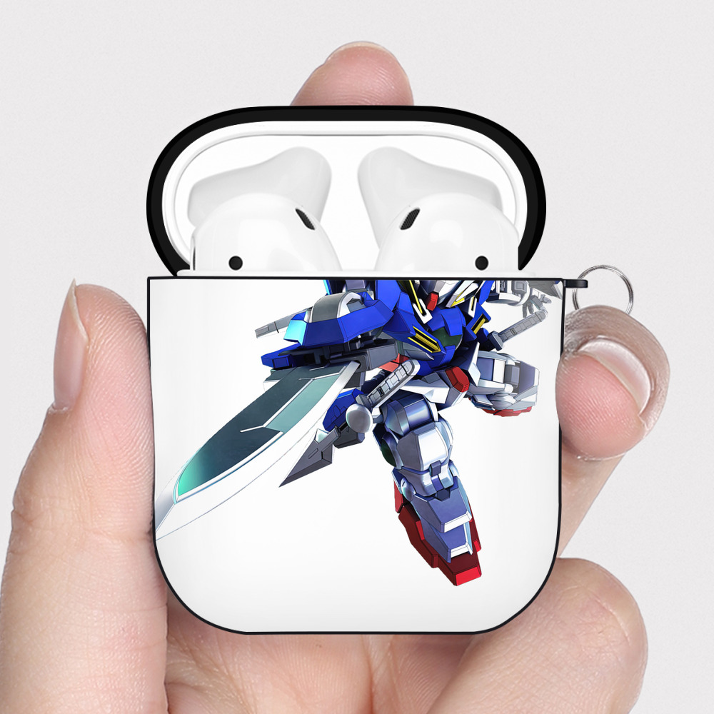 （画像用） 機動戦士ガンダム Mobile Suit Gundam AirPods 第2世代保護ケース ハードシェル ブラック 耐衝撃・防指紋・カラビナ付き