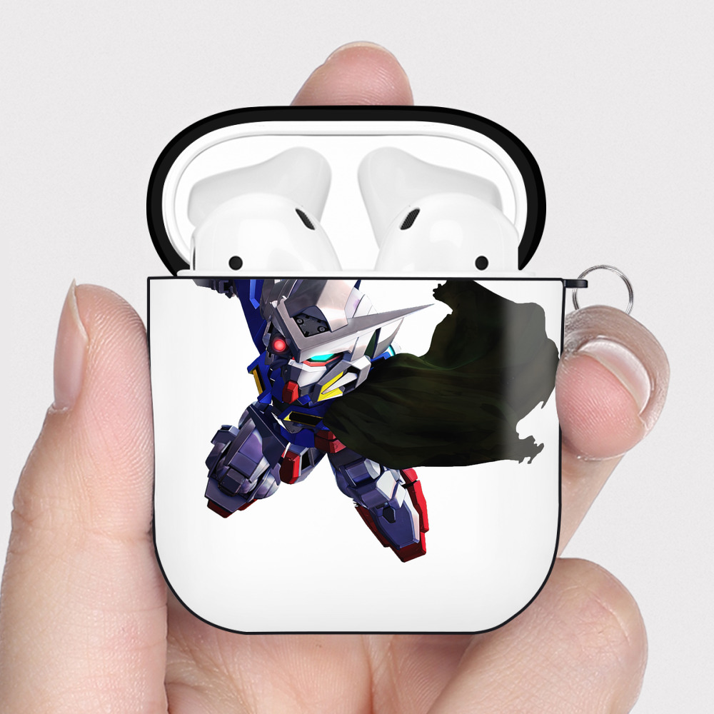 （画像用） 機動戦士ガンダム Mobile Suit Gundam AirPods 第2世代保護ケース ハードシェル ブラック 耐衝撃・防指紋・カラビナ付き