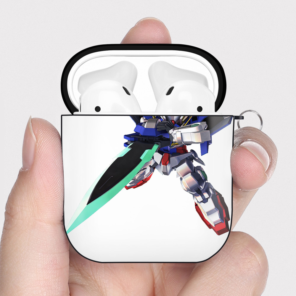 （画像用） 機動戦士ガンダム Mobile Suit Gundam AirPods 第2世代保護ケース ハードシェル ブラック 耐衝撃・防指紋・カラビナ付き