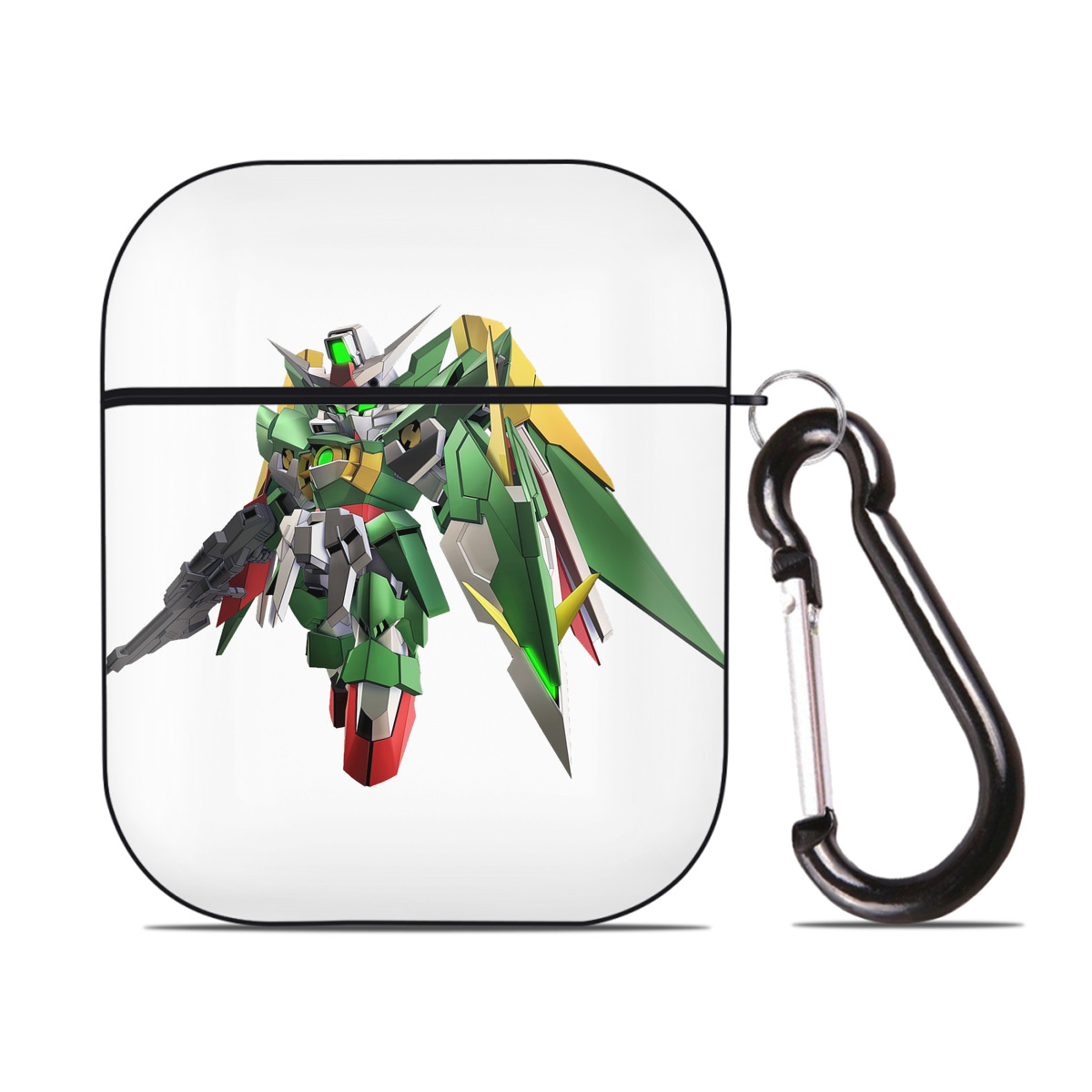 （画像用） 機動戦士ガンダム Mobile Suit Gundam AirPods 第2世代保護ケース ハードシェル ブラック 耐衝撃・防指紋・カラビナ付き
