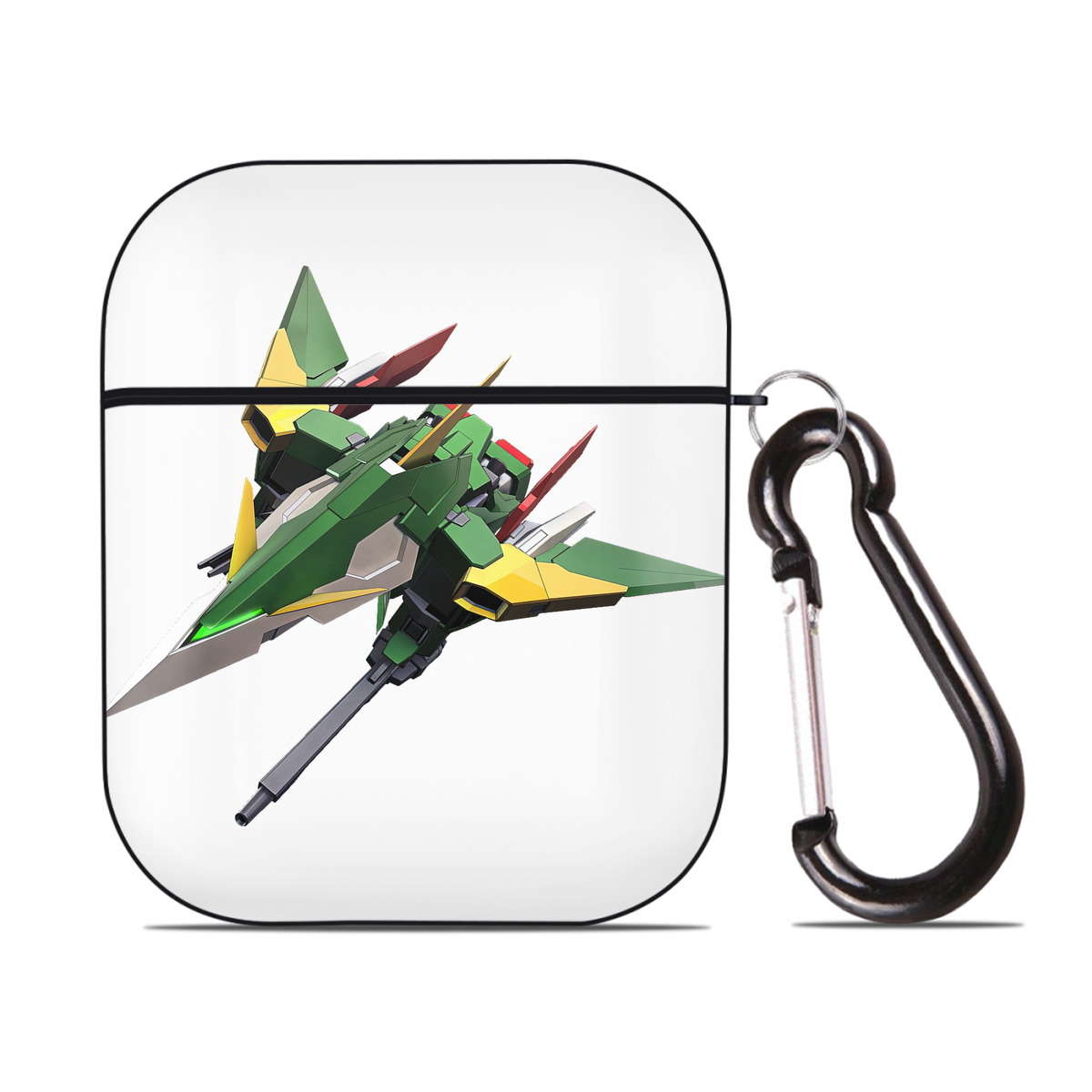 （画像用） 機動戦士ガンダム Mobile Suit Gundam AirPods 第2世代保護ケース ハードシェル ブラック 耐衝撃・防指紋・カラビナ付き