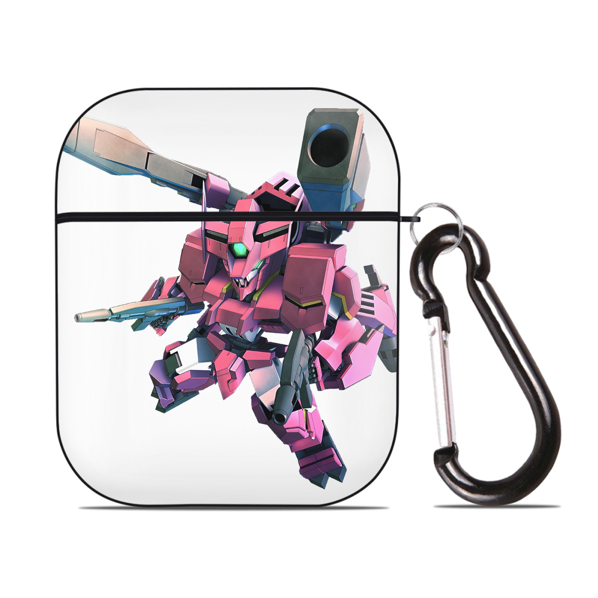 （画像用） 機動戦士ガンダム Mobile Suit Gundam AirPods 第2世代保護ケース ハードシェル ブラック 耐衝撃・防指紋・カラビナ付き
