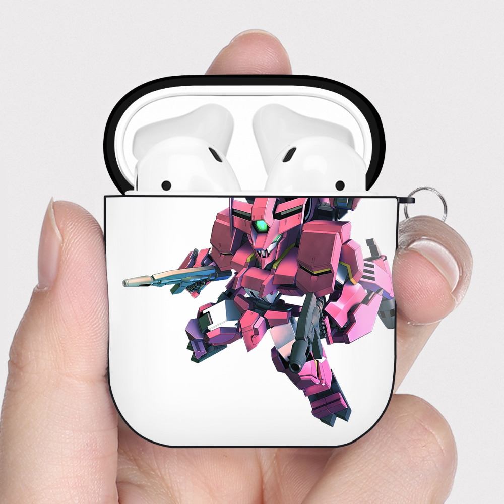 （画像用） 機動戦士ガンダム Mobile Suit Gundam AirPods 第2世代保護ケース ハードシェル ブラック 耐衝撃・防指紋・カラビナ付き