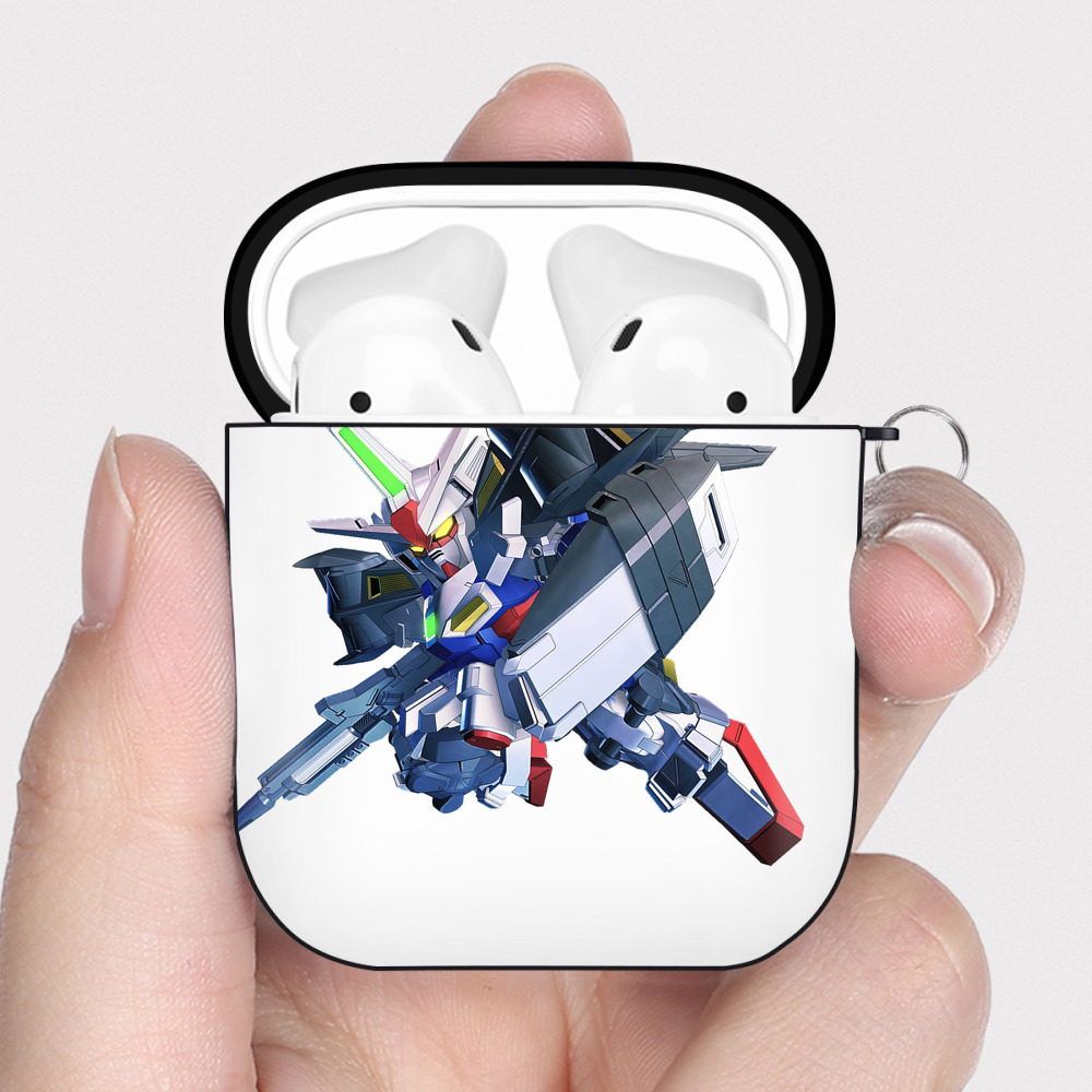 （画像用） 機動戦士ガンダム Mobile Suit Gundam AirPods 第2世代保護ケース ハードシェル ブラック 耐衝撃・防指紋・カラビナ付き