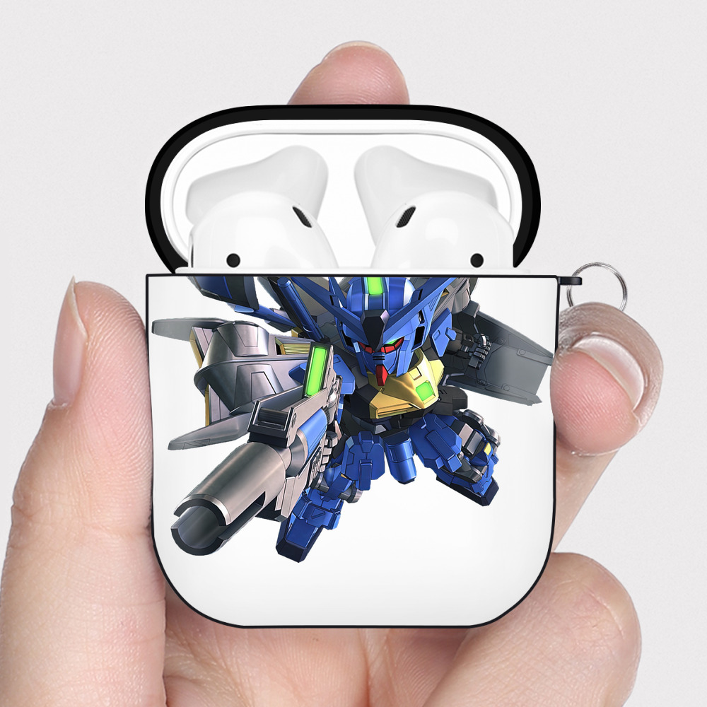 （画像用） 機動戦士ガンダム Mobile Suit Gundam AirPods 第2世代保護ケース ハードシェル ブラック 耐衝撃・防指紋・カラビナ付き