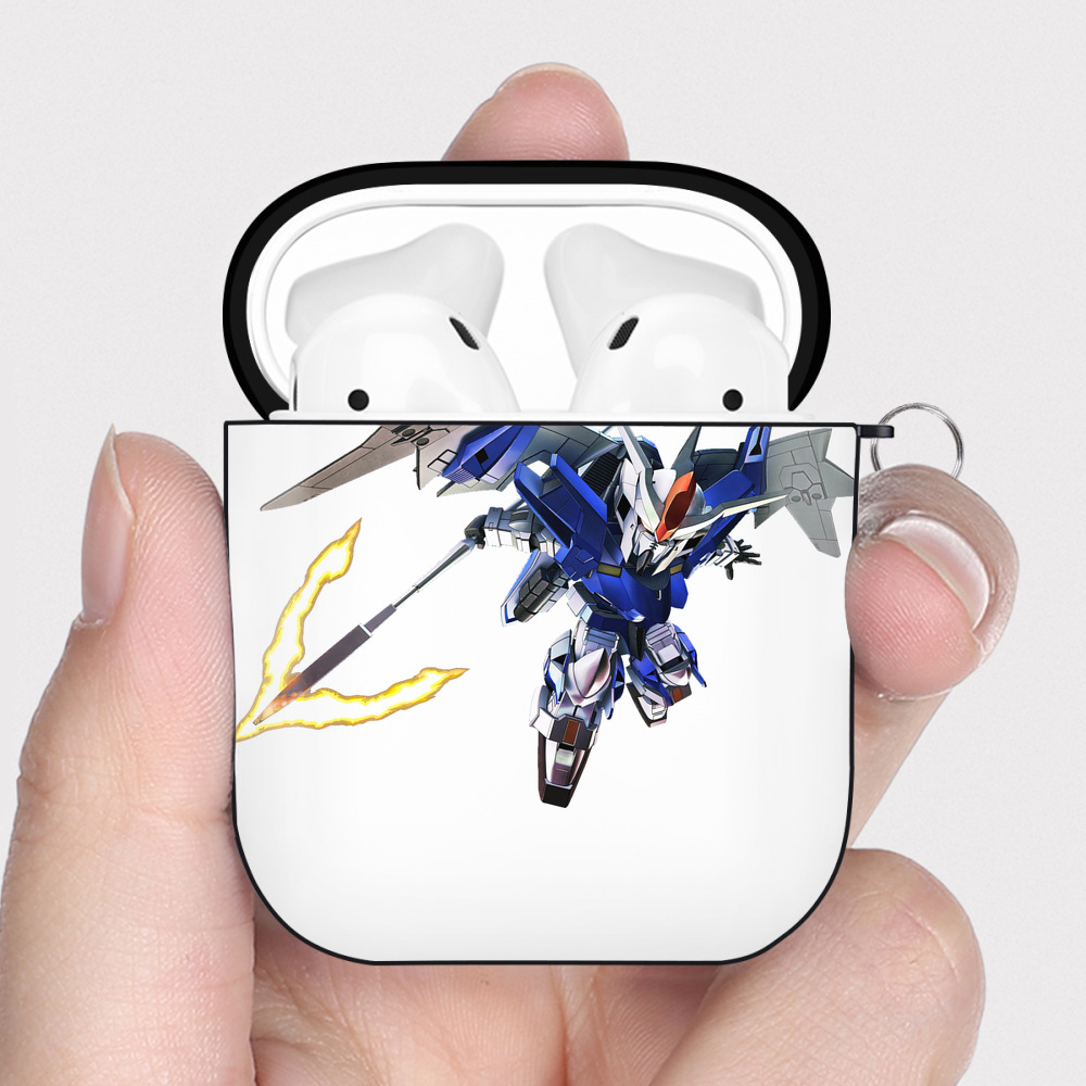 （画像用） 機動戦士ガンダム Mobile Suit Gundam AirPods 第2世代保護ケース ハードシェル ブラック 耐衝撃・防指紋・カラビナ付き