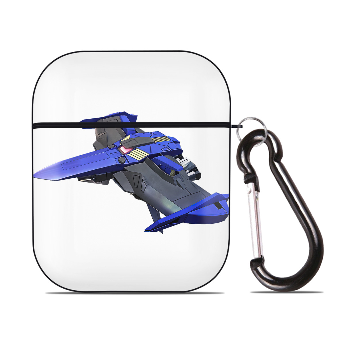 （画像用） 機動戦士ガンダム Mobile Suit Gundam AirPods 第2世代保護ケース ハードシェル ブラック 耐衝撃・防指紋・カラビナ付き