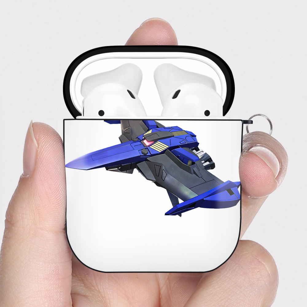 （画像用） 機動戦士ガンダム Mobile Suit Gundam AirPods 第2世代保護ケース ハードシェル ブラック 耐衝撃・防指紋・カラビナ付き