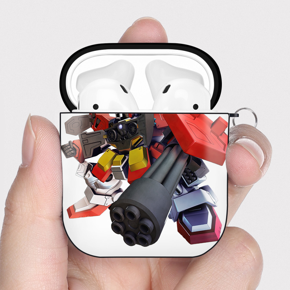 （画像用） 機動戦士ガンダム Mobile Suit Gundam AirPods 第2世代保護ケース ハードシェル ブラック 耐衝撃・防指紋・カラビナ付き