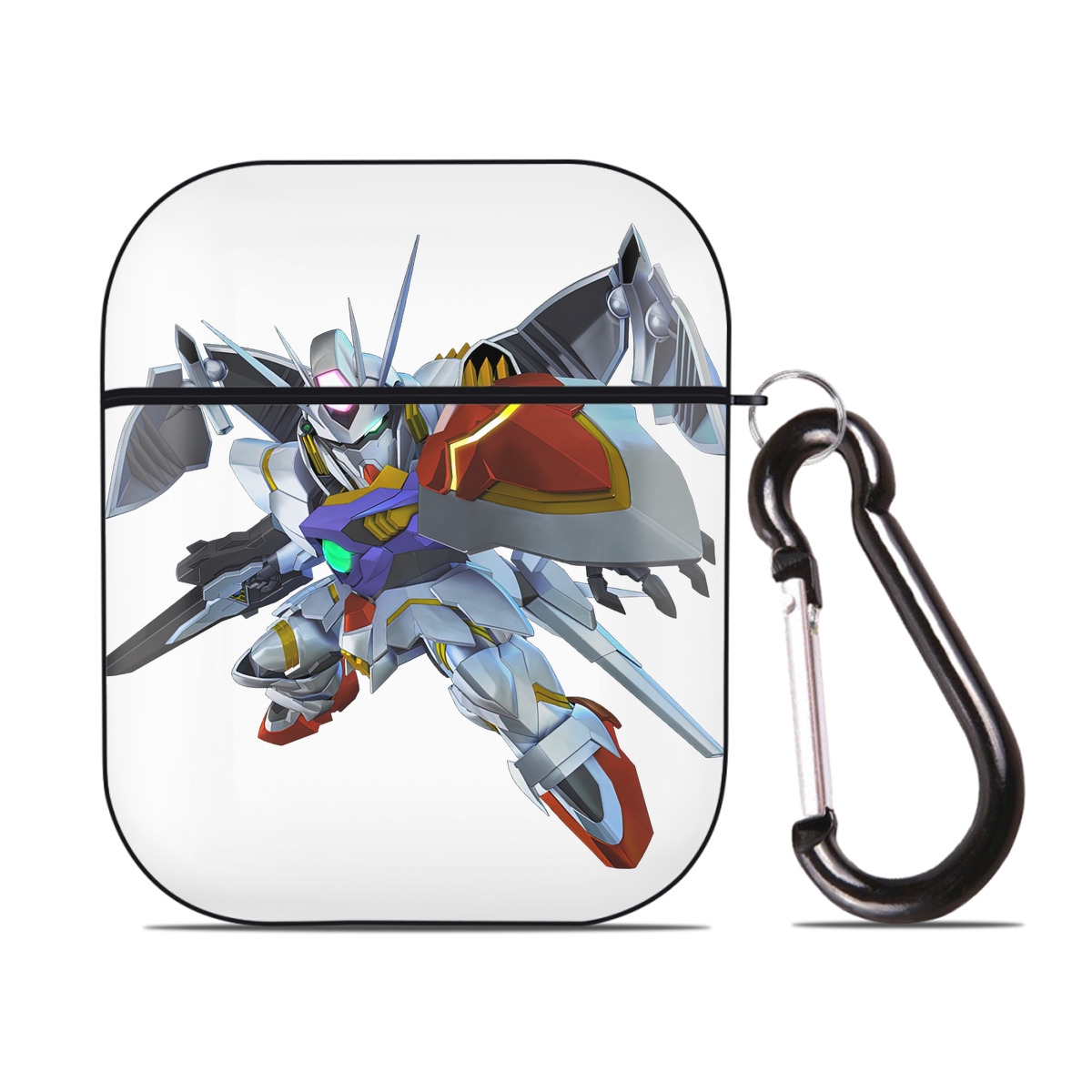 （画像用） 機動戦士ガンダム Mobile Suit Gundam AirPods 第2世代保護ケース ハードシェル ブラック 耐衝撃・防指紋・カラビナ付き