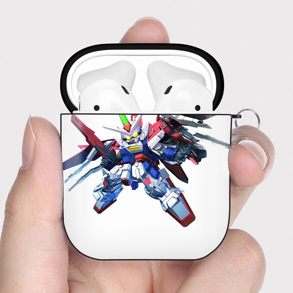 （画像用） 機動戦士ガンダム Mobile Suit Gundam AirPods 第2世代保護ケース ハードシェル ブラック 耐衝撃・防指紋・カラビナ付き