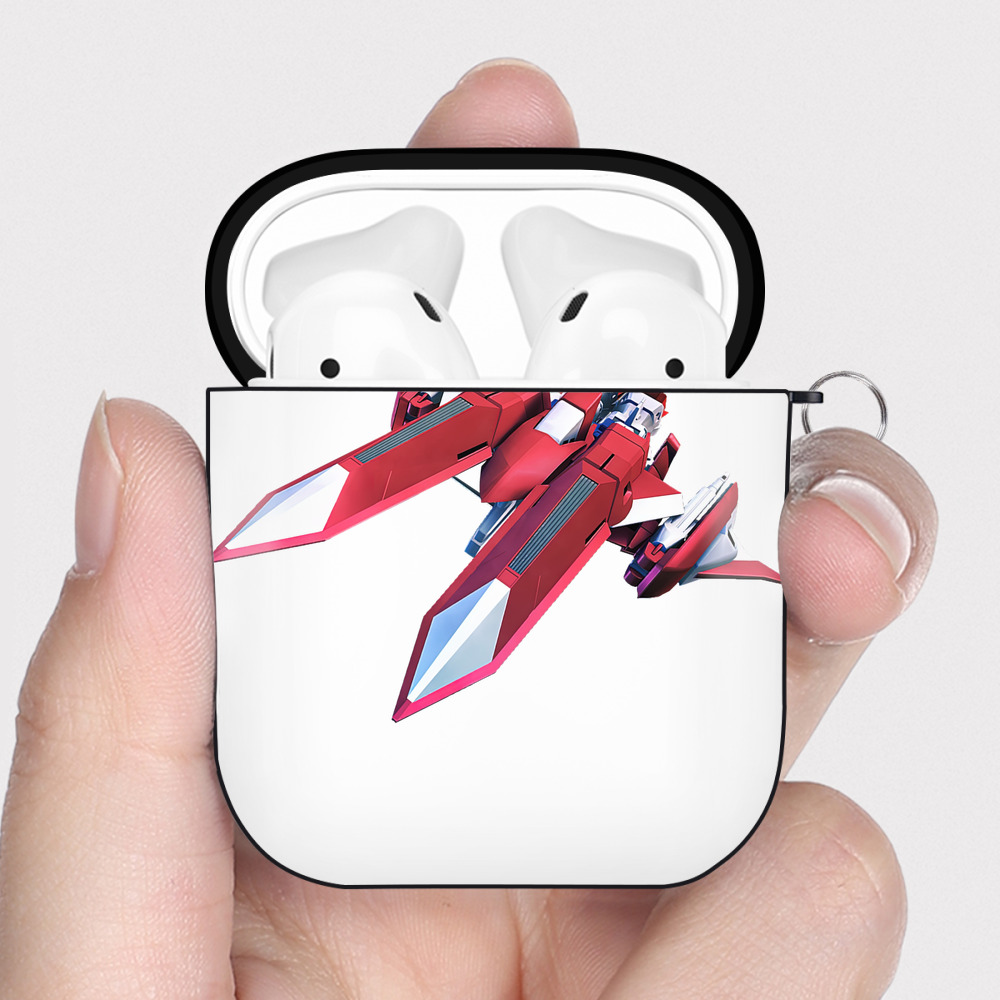 （画像用） 機動戦士ガンダム Mobile Suit Gundam AirPods 第2世代保護ケース ハードシェル ブラック 耐衝撃・防指紋・カラビナ付き