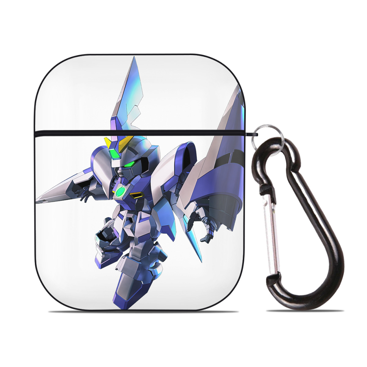 （画像用） 機動戦士ガンダム Mobile Suit Gundam AirPods 第2世代保護ケース ハードシェル ブラック 耐衝撃・防指紋・カラビナ付き